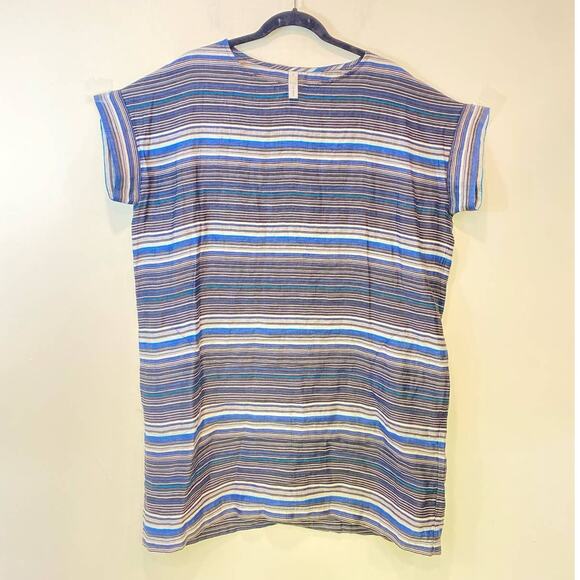 Studio 412 Oversized Boxy Pocket Summer Dress Medium Oversized Stripped - Picture 8 of 8